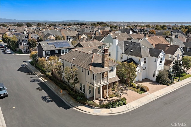 drone / aerial view with a residential view