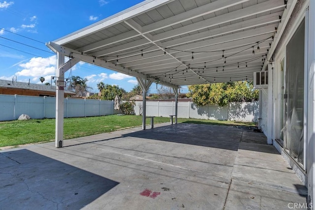 view of patio with a fenced backyard