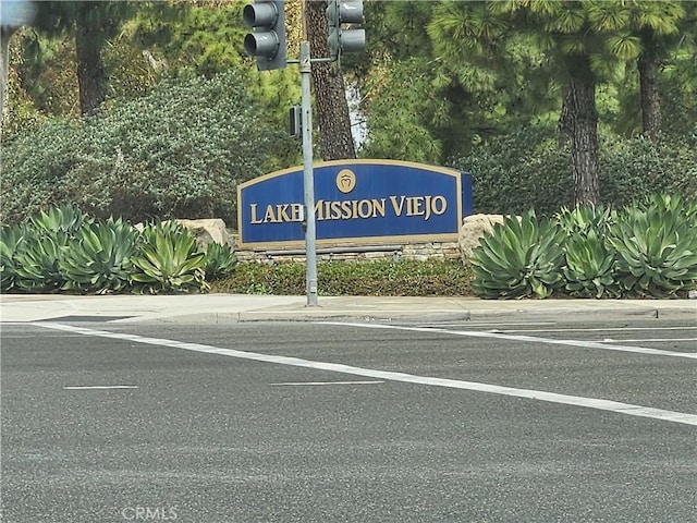 view of community sign