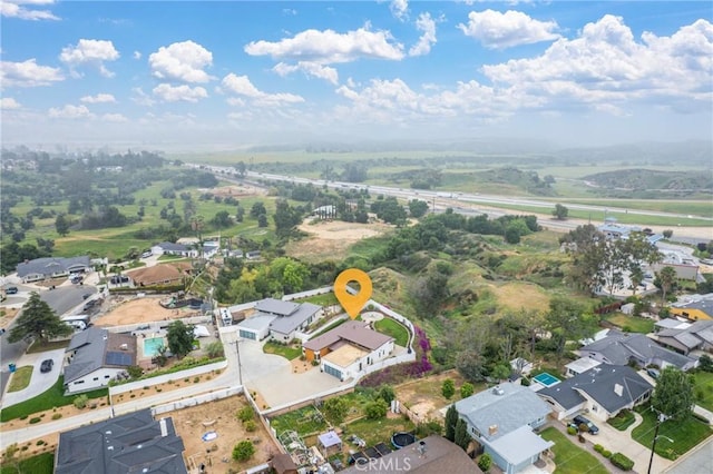 aerial view featuring a residential view