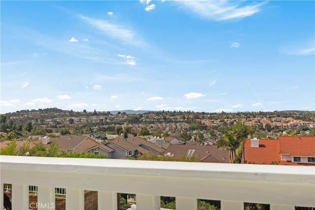 balcony with a residential view