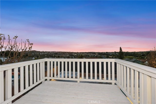 view of deck at dusk