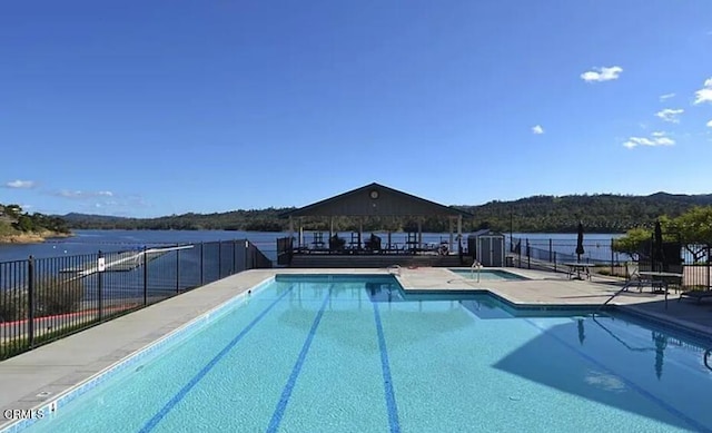 2438 Captains Walk, Bradley, CA 93426 - community pool featuring a gazebo, a shed, and a patio