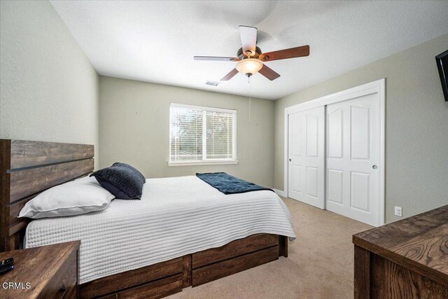2438 Captains Walk, Bradley, CA 93426 - carpeted bedroom featuring a closet and ceiling fan