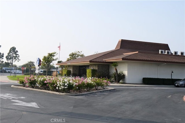 view of front of home with stucco siding