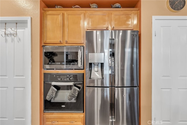 kitchen with appliances with stainless steel finishes