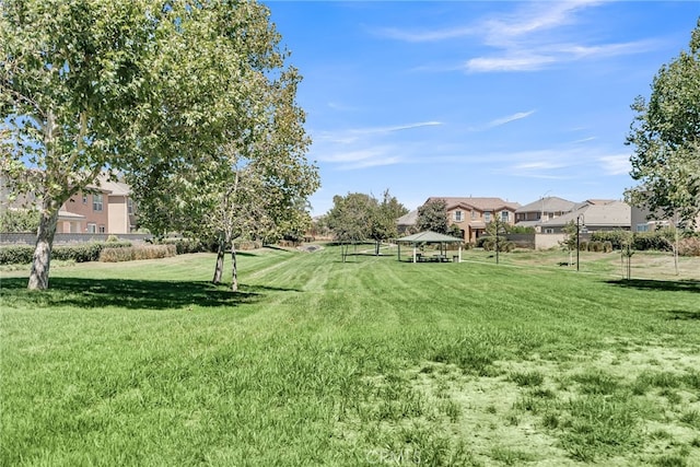 view of yard featuring a gazebo