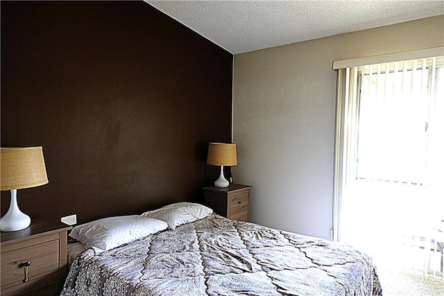 bedroom with a textured ceiling