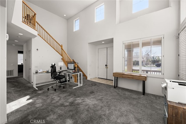 interior space featuring plenty of natural light and visible vents