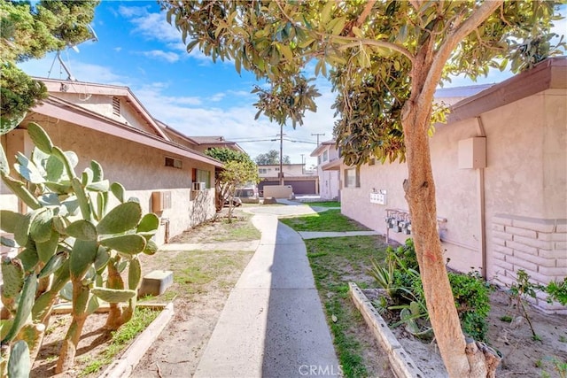 view of yard featuring a patio area and fence