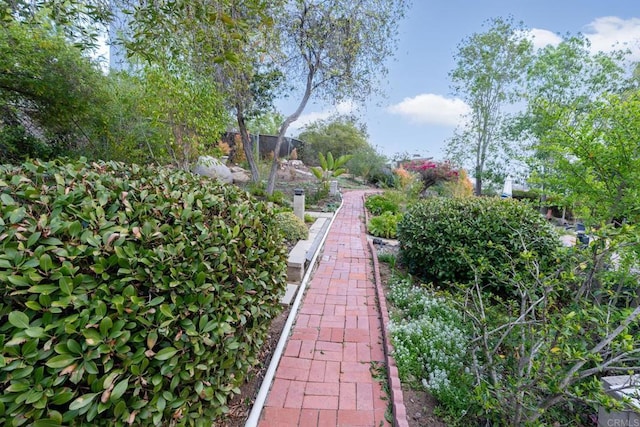 view of property's community with fence