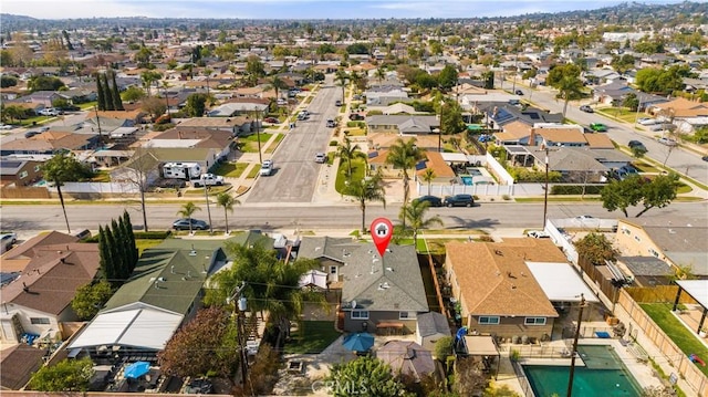 birds eye view of property featuring a residential view