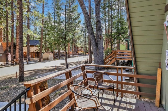 view of wooden deck