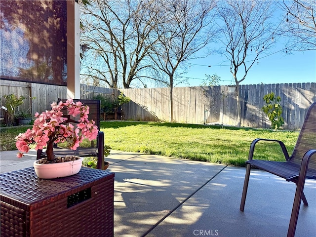 view of patio / terrace featuring a fenced backyard