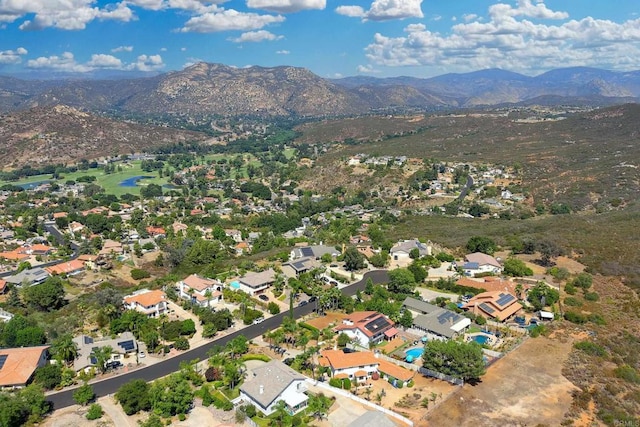 23767 Moonglow Ct, Ramona, CA 92065 - bird's eye view featuring a residential view and a mountain view