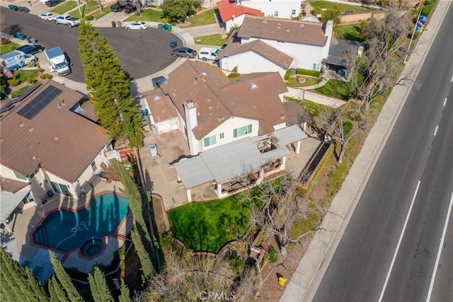 bird's eye view featuring a residential view