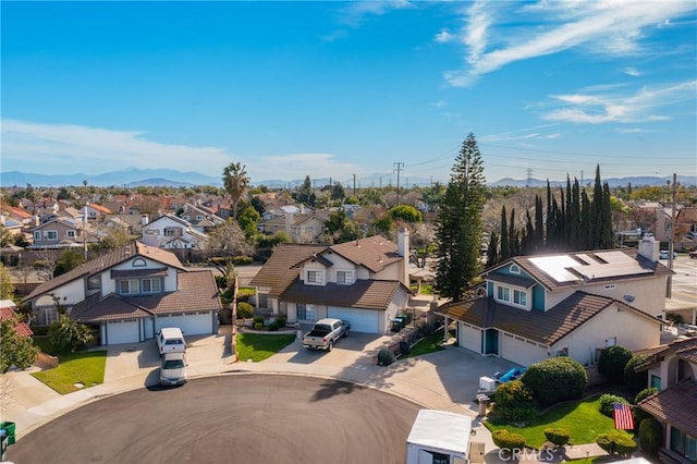 aerial view featuring a residential view