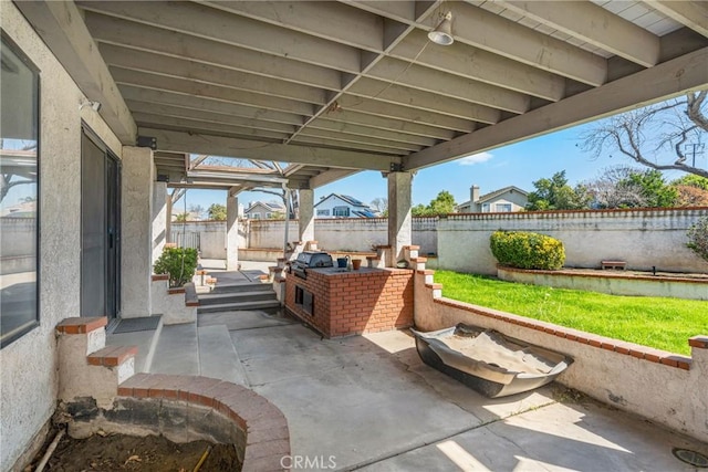 view of patio / terrace with a fenced backyard