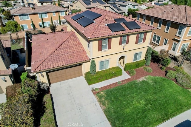 drone / aerial view with a residential view