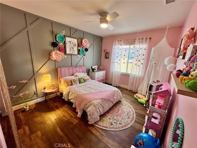 32526 Presidio Hills Ln, Winchester, CA 92596 - bedroom with wood finished floors, baseboards, and ceiling fan