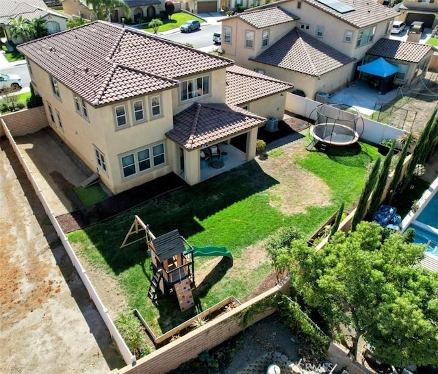 drone / aerial view featuring a residential view