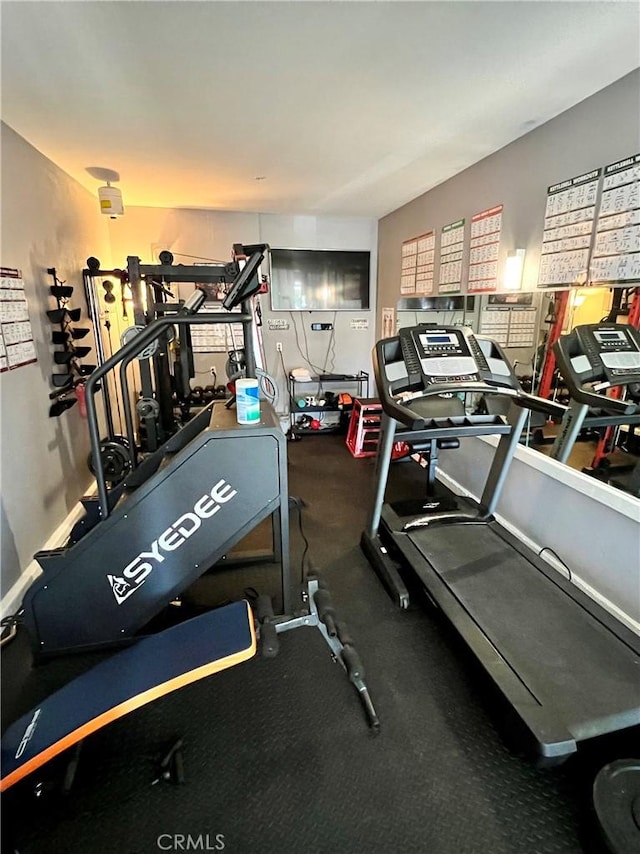 view of exercise room