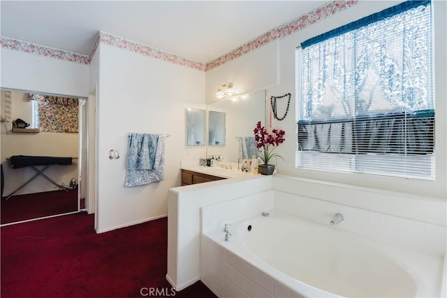 bathroom with a bath