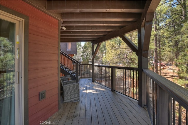 view of wooden terrace