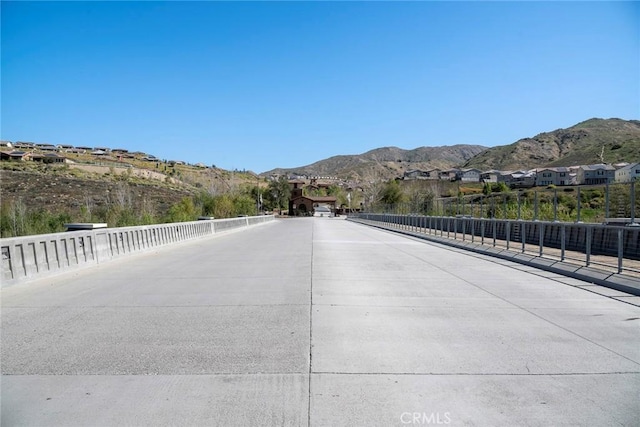 view of road with a mountain view