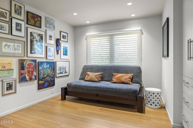 1037 Westridge Dr, Ventura, CA 93003 - sitting room with light wood-style flooring, baseboards, and recessed lighting