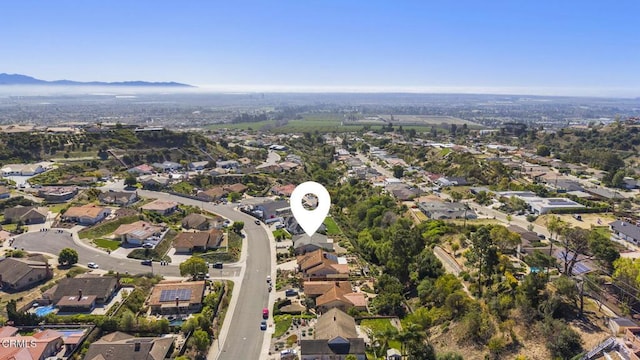1037 Westridge Dr, Ventura, CA 93003 - bird's eye view with a mountain view and a residential view