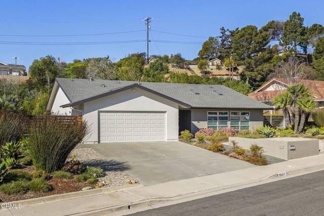 1037 Westridge Dr, Ventura, CA 93003 - ranch-style house with stucco siding, driveway, fence, and a garage