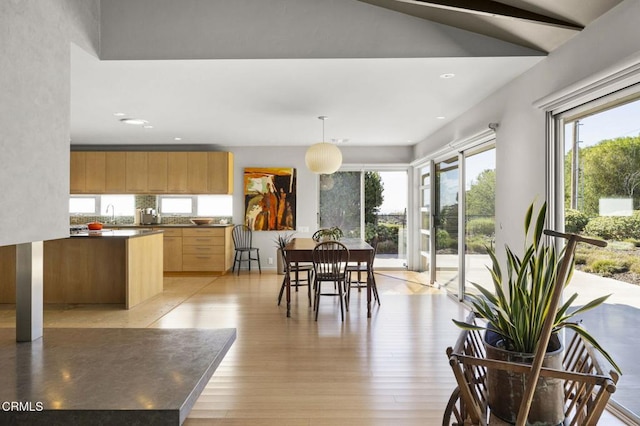 1037 Westridge Dr, Ventura, CA 93003 - dining room with recessed lighting and light wood-style floors