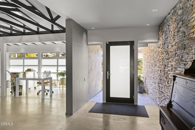 1037 Westridge Dr, Ventura, CA 93003 - entrance foyer featuring concrete floors and recessed lighting
