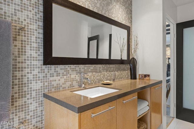 1037 Westridge Dr, Ventura, CA 93003 - bathroom with decorative backsplash and vanity