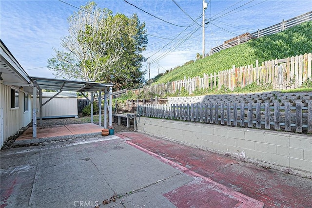 exterior space featuring fence private yard