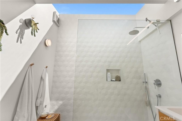 bathroom with walk in shower