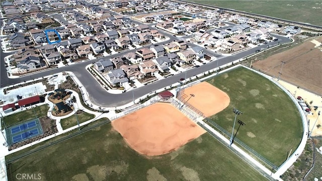 bird's eye view featuring a residential view