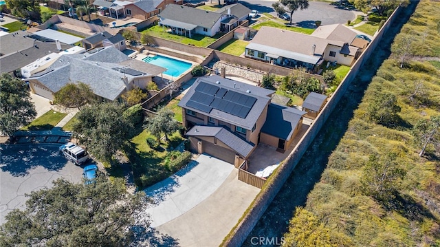 drone / aerial view featuring a residential view