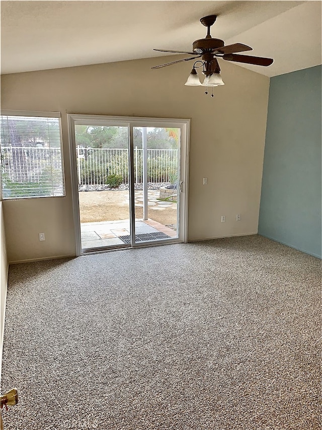 unfurnished room with ceiling fan