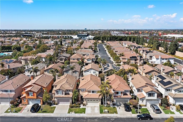 bird's eye view with a residential view