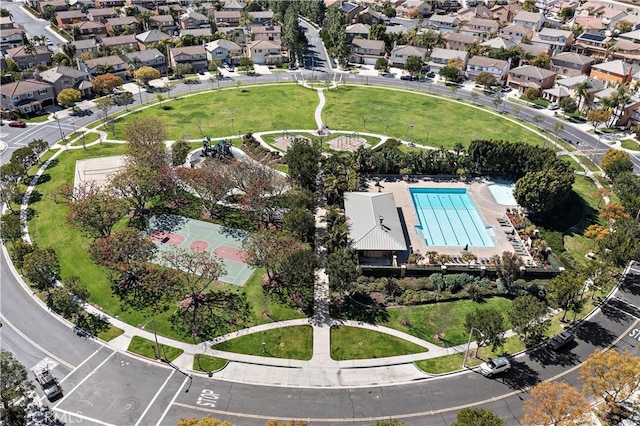 birds eye view of property featuring a residential view