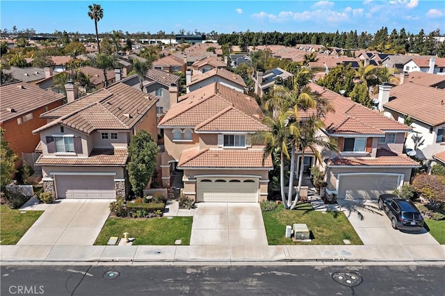 bird's eye view with a residential view