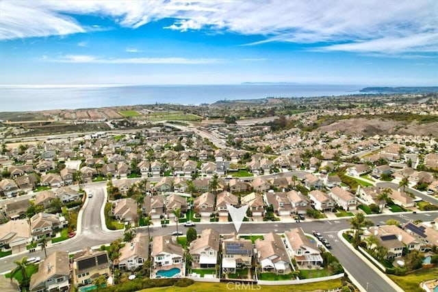 aerial view with a residential view