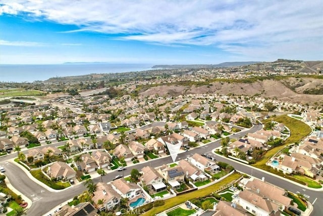 aerial view featuring a residential view