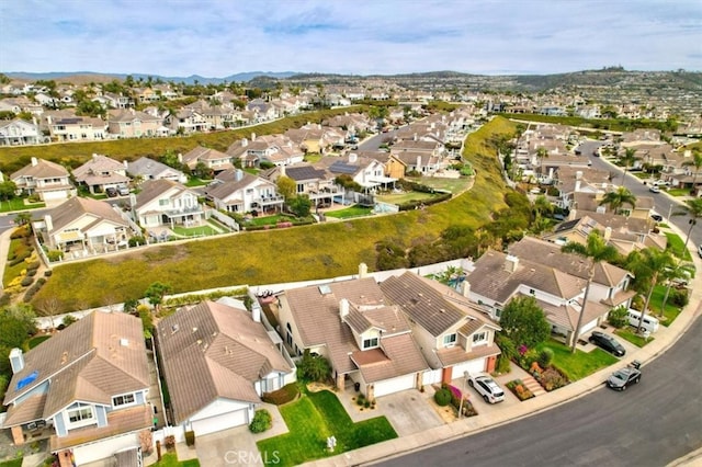 aerial view with a residential view