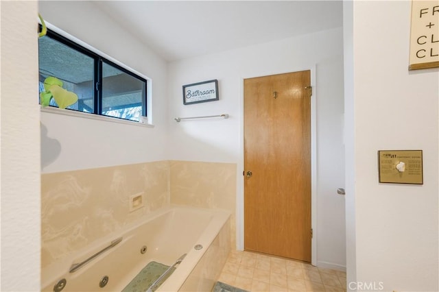 bathroom featuring a jetted tub