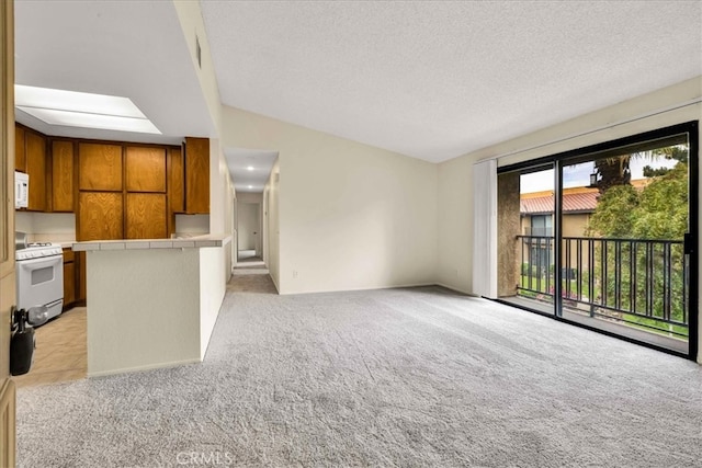 31200 Landau Blvd Unit 1404, Cathedral City, CA 92234 - unfurnished living room featuring light carpet and a textured ceiling