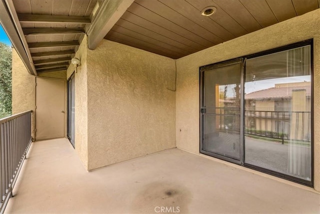 view of patio / terrace with a balcony