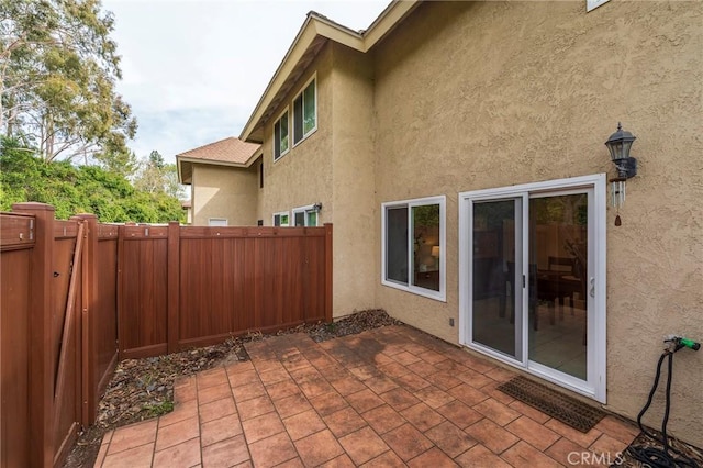 view of patio with a fenced backyard